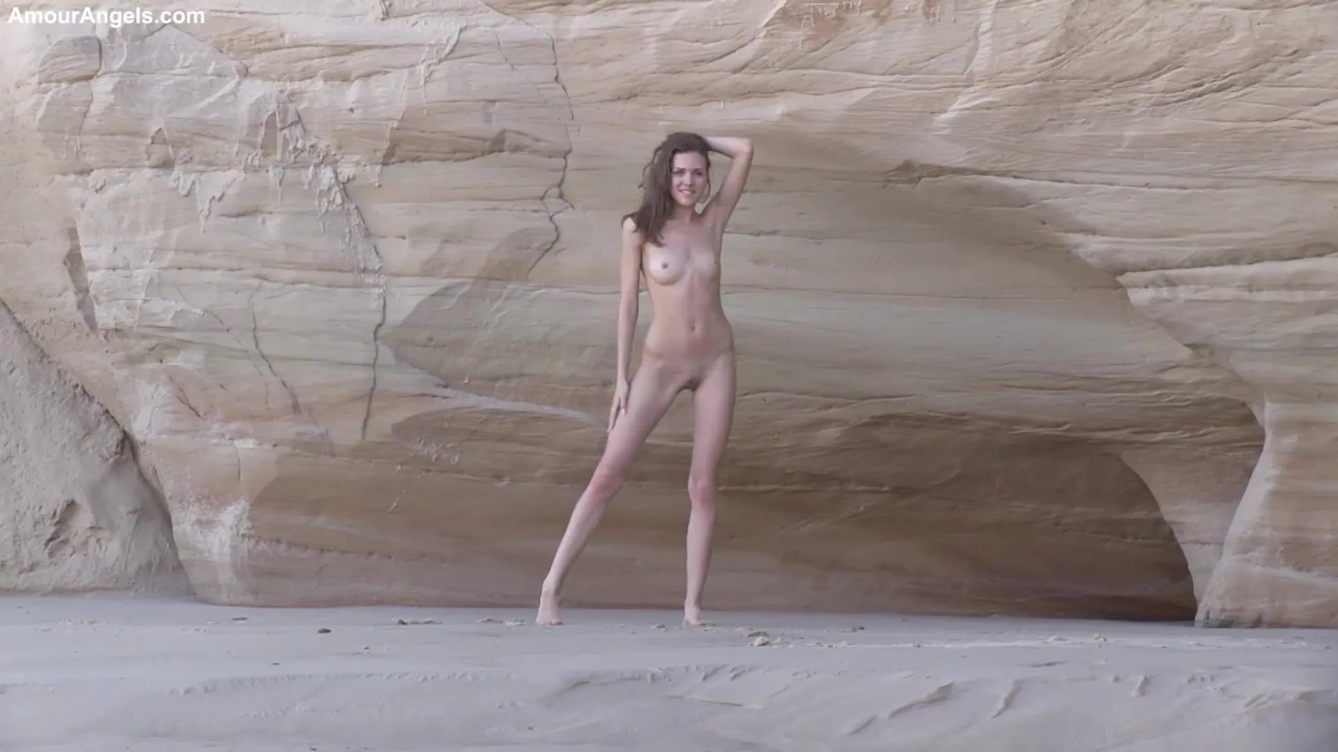 Teen fucked on rocks