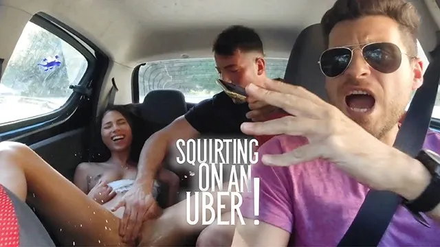 优步车中潮吹颜射：车内口交吞精