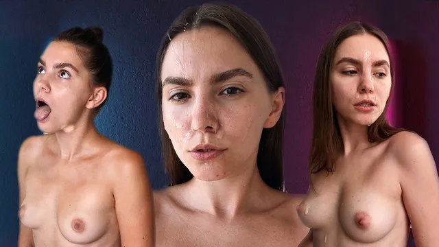Facial cumshot compilation: try not to cum with little betsy