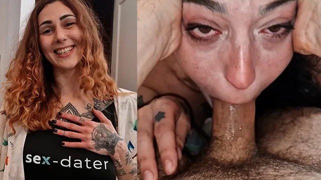 Hairy pussy creampie - skinny girl fucked while best friend watches