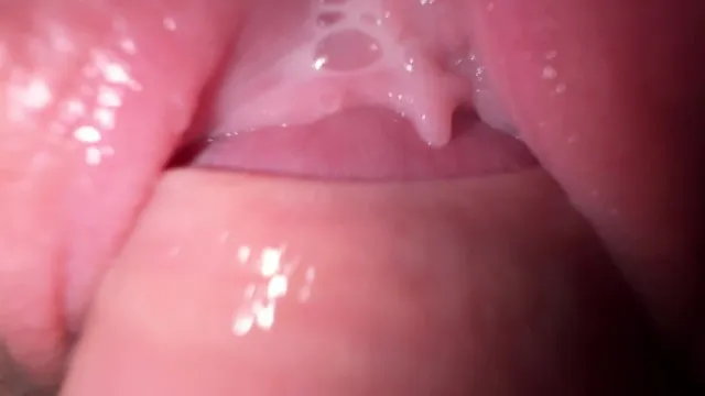 Teen stepsister close up fuck with creamy pussy