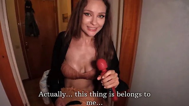 Stepmom shows teen how vibrator makes her squirt