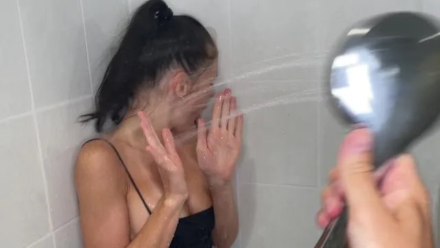 Refreshed roommate takes cold shower after party