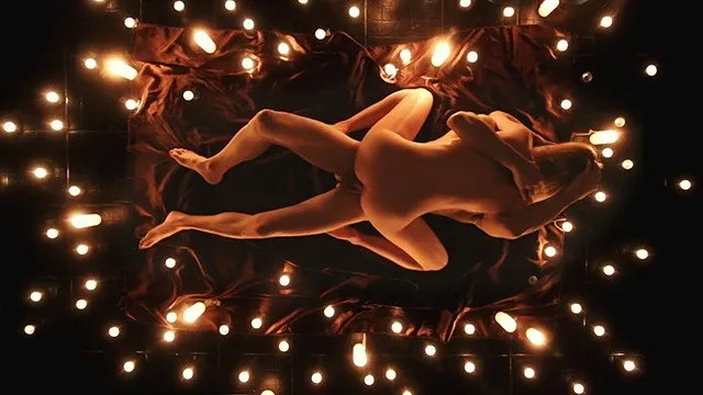 Romantic candlelight sex