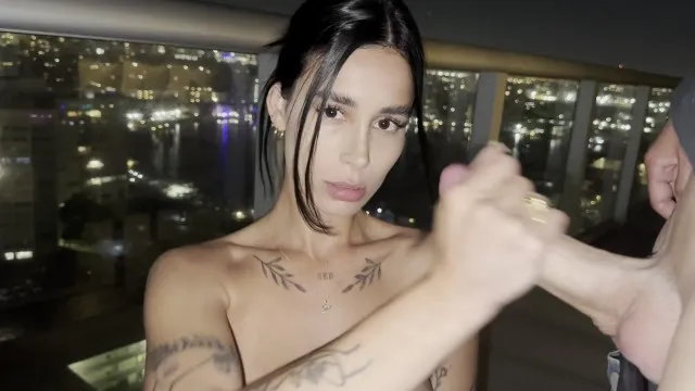 Miami balcony fuck with argentine model