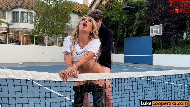 Busty babe with big tits fucks on vip podcast