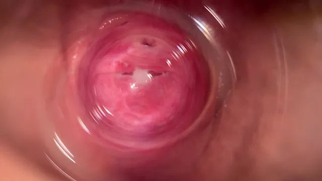 Deep inside mia's vagina camera view