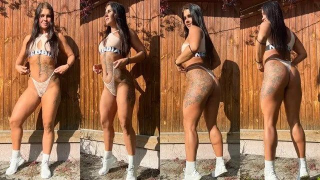 Outdoor anal fuck with leaking pussy teen