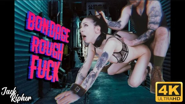 Tiny teen submits to rough bondage fuck