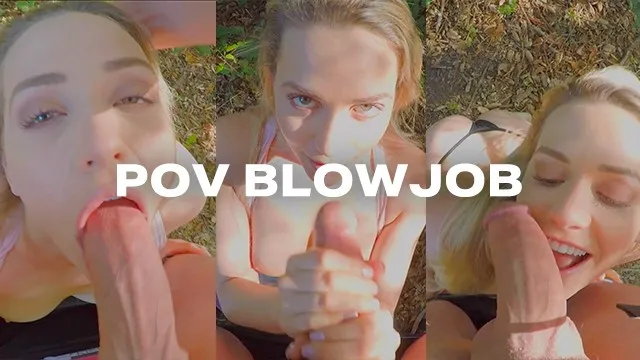 Public blowjob for lucky guy!