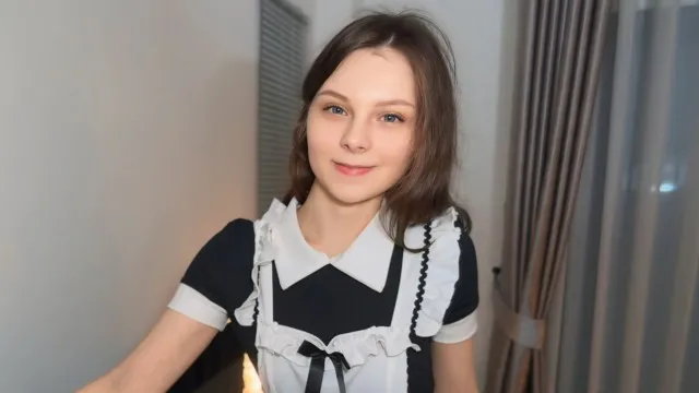 Hard fuck for cute maid after cleaning with dirty facial