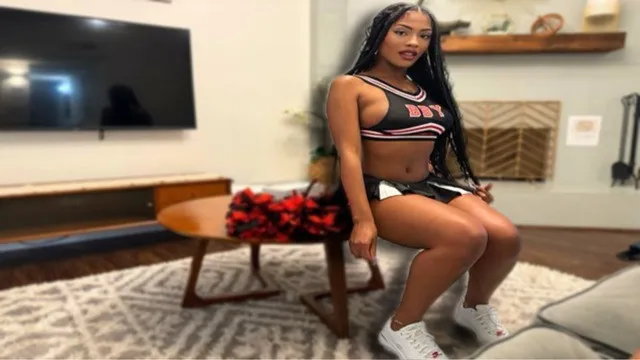 Cheerleader begs professor for his huge dick