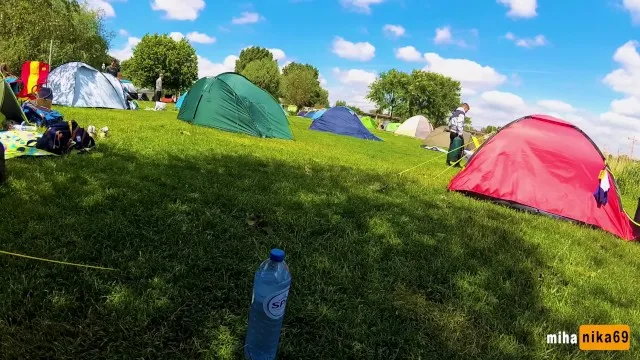Risky public anal with milf & teen in amsterdam camping
