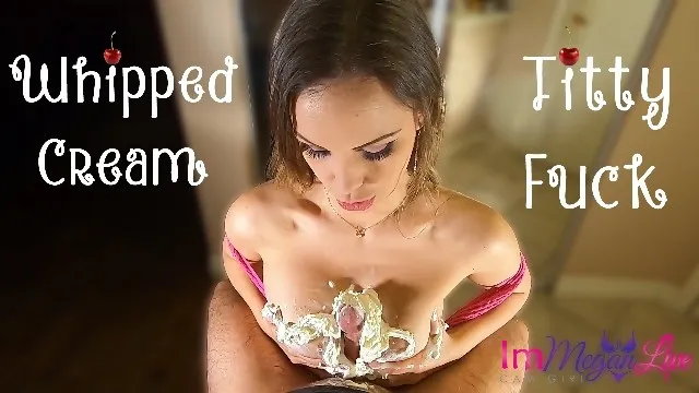 Whipped cream titty fuck