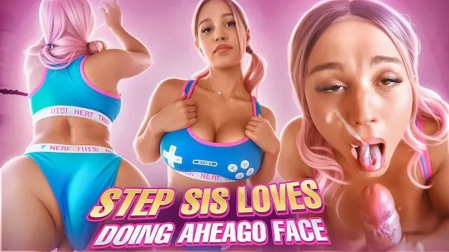 Aheago face latina step sis shows off her big ass