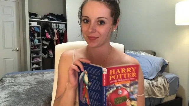 Vibrator ride while reading harry potter hysterically