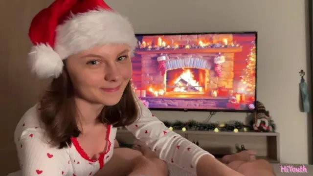 Happy new year blowjob and sex with gentle milf
