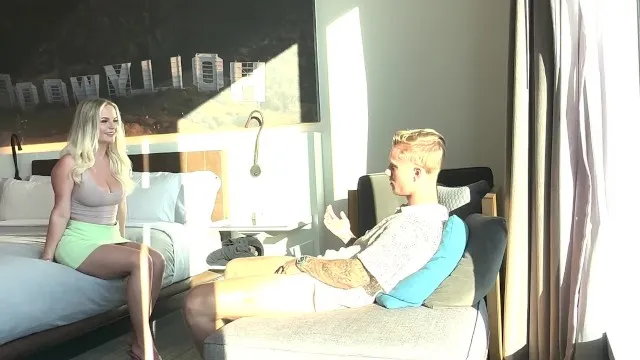 Busty milf seduces her college boy toy