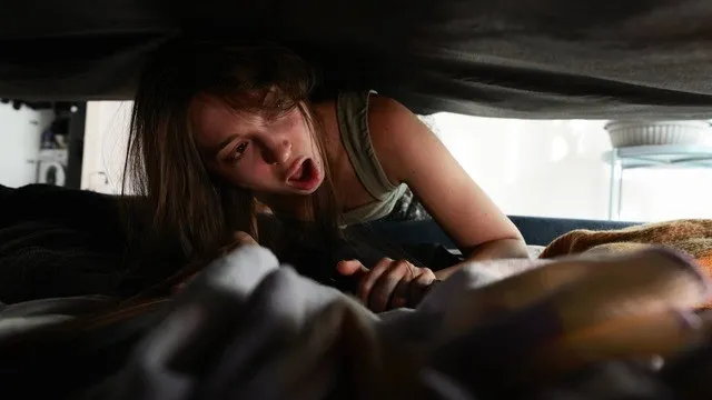Stuck roommate gets fucked on couch