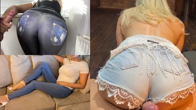Denim jeans teasing and grinding compilation