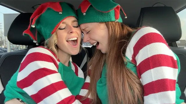 Elvish hotties cum in drive thru with remote control