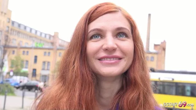 Skinny ginger ukrainian teen gets rough casting fuck by german scout