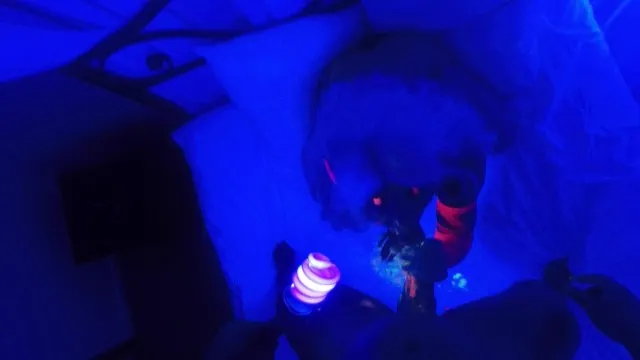 Succubus pov fucking & blowjob covers ass in uv body - secretcrush