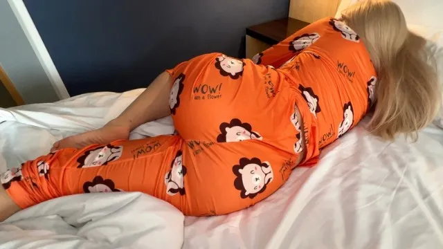 Stepsis lets me strip her cute pajamas and pound her pussy