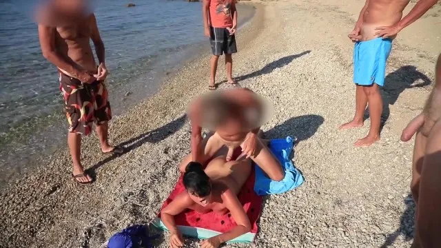 Mykonos anal cumshot party! ass fucking action!