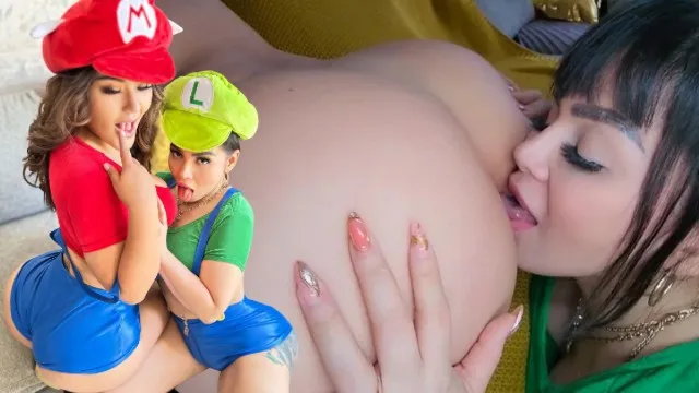 Mario bros luigi dildo machine anal fuck