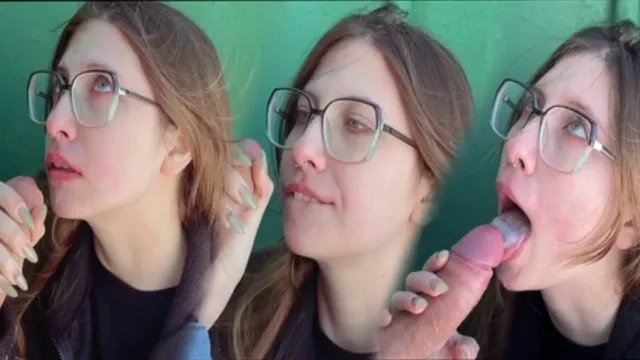 Amateur blowjob slut swallows cum