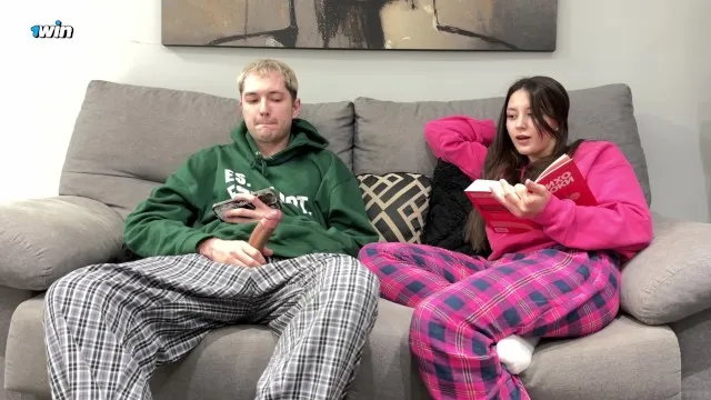 Step sister catches step brother watching porn and jerking off! bea...