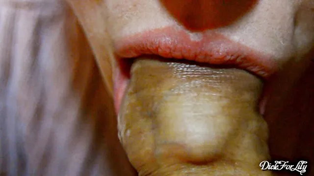 Tongue worships my foreskin during bj marathon