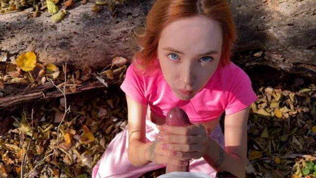 Forest encounter with strange girl leads to instant fuck