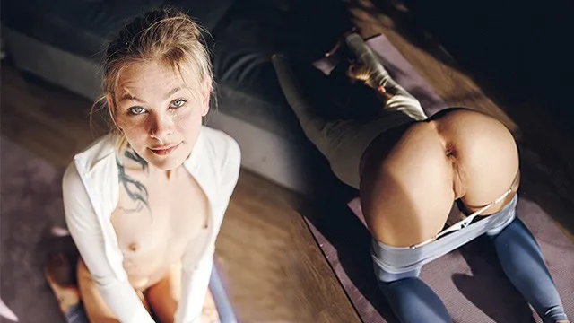Petite salope baisée brutalement en legging de yoga