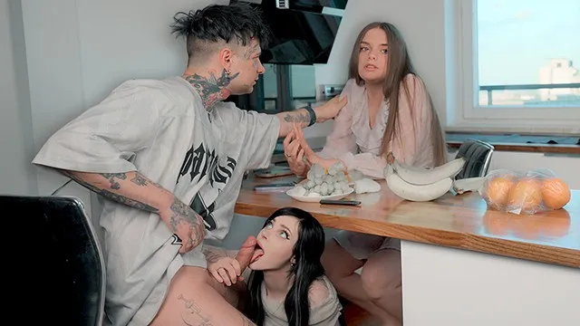 Boyfriend sneaks anal with bff behind milf's back