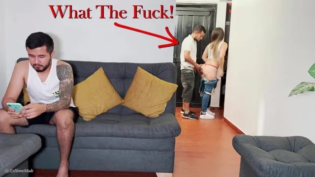 Cuckold husband on phone while i fuck his best friend