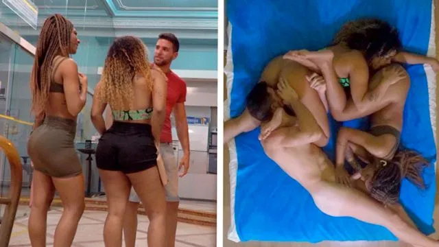 Brazilian gold diggers share wild threesome sex
