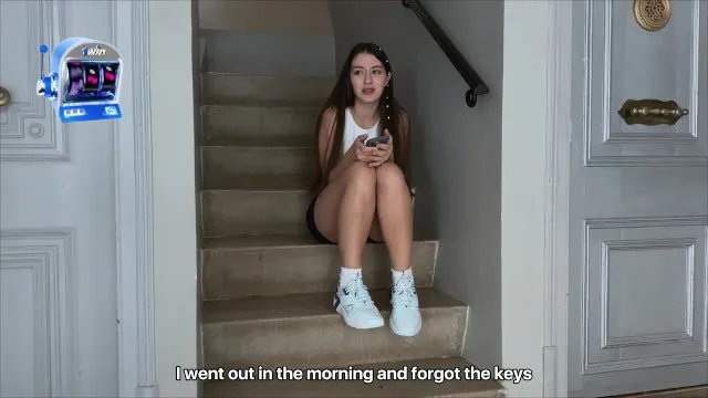 Lost keys neighbor gets tight pussy fucked