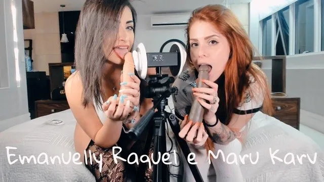 Brazilian asmr 3dio blowjob with hot babe taking bbc