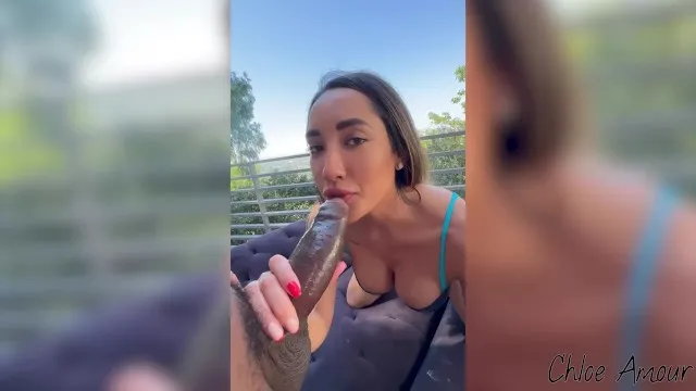 克洛伊·阿莫尔在户外被特洛伊·弗朗西斯科的大黑屌搞到高潮