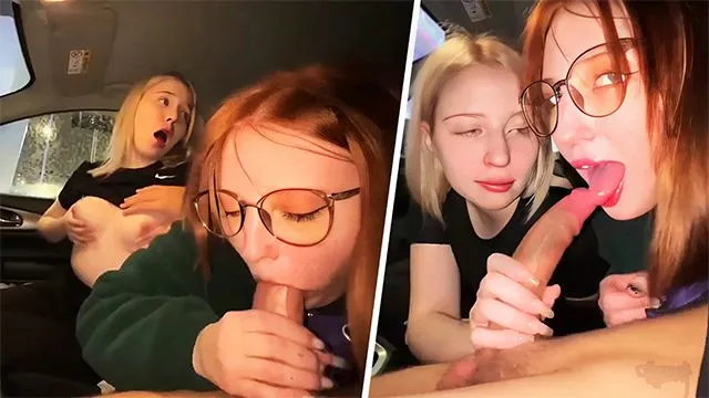 Car blowjob leads to public cinema sex