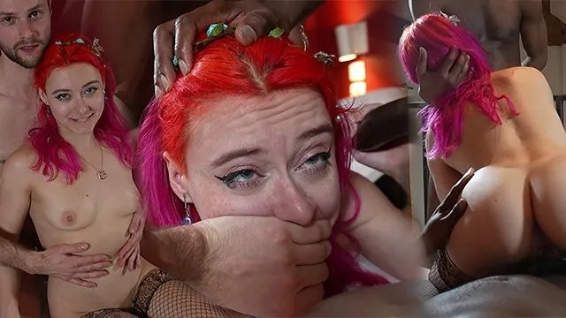 Maxime catches milf & teen amateur anal blowjob threesome