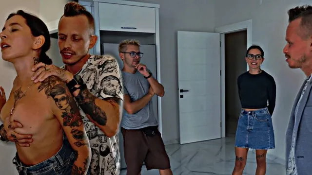 Cuckold husband watches realtor fuck his wife for house discount
