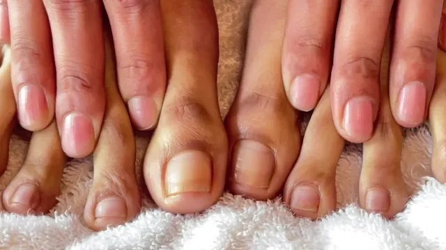 Toe and finger nails fetish clear