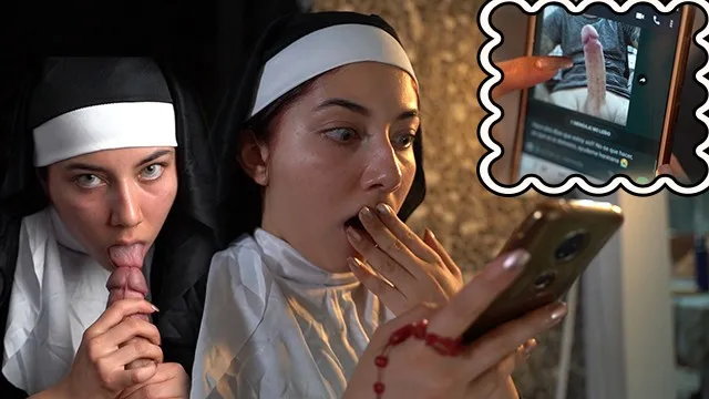 Freira ingênua enganhada no whatsapp exorciza um pau