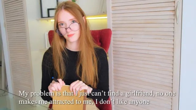 Cute girl in stockings fucks psychologist