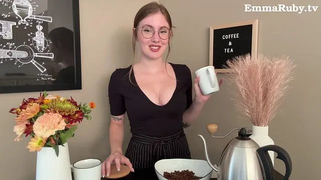 Sexy tattooed barista asmr joi countdown cum with emma